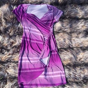 Patterned Wrap Dress